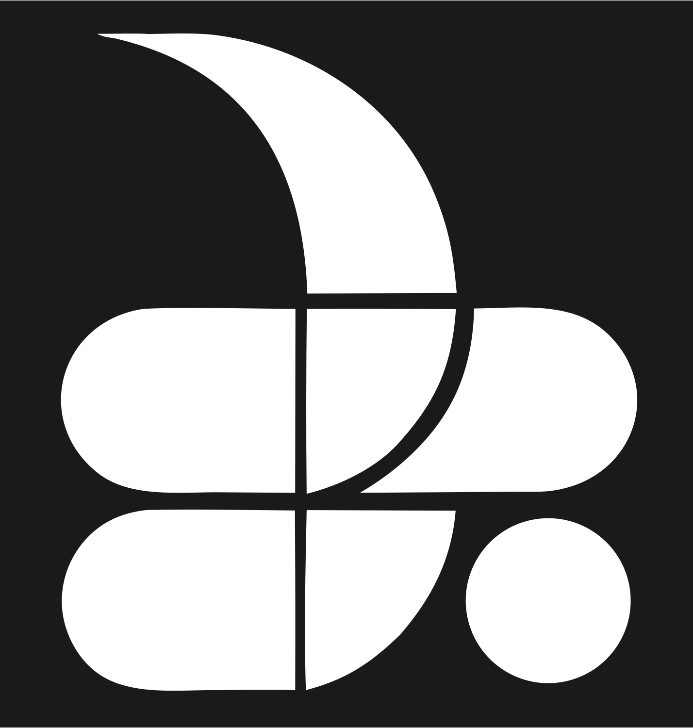 Pictogram Capricorn Crescent Badge #1a1a1a/#ffffff