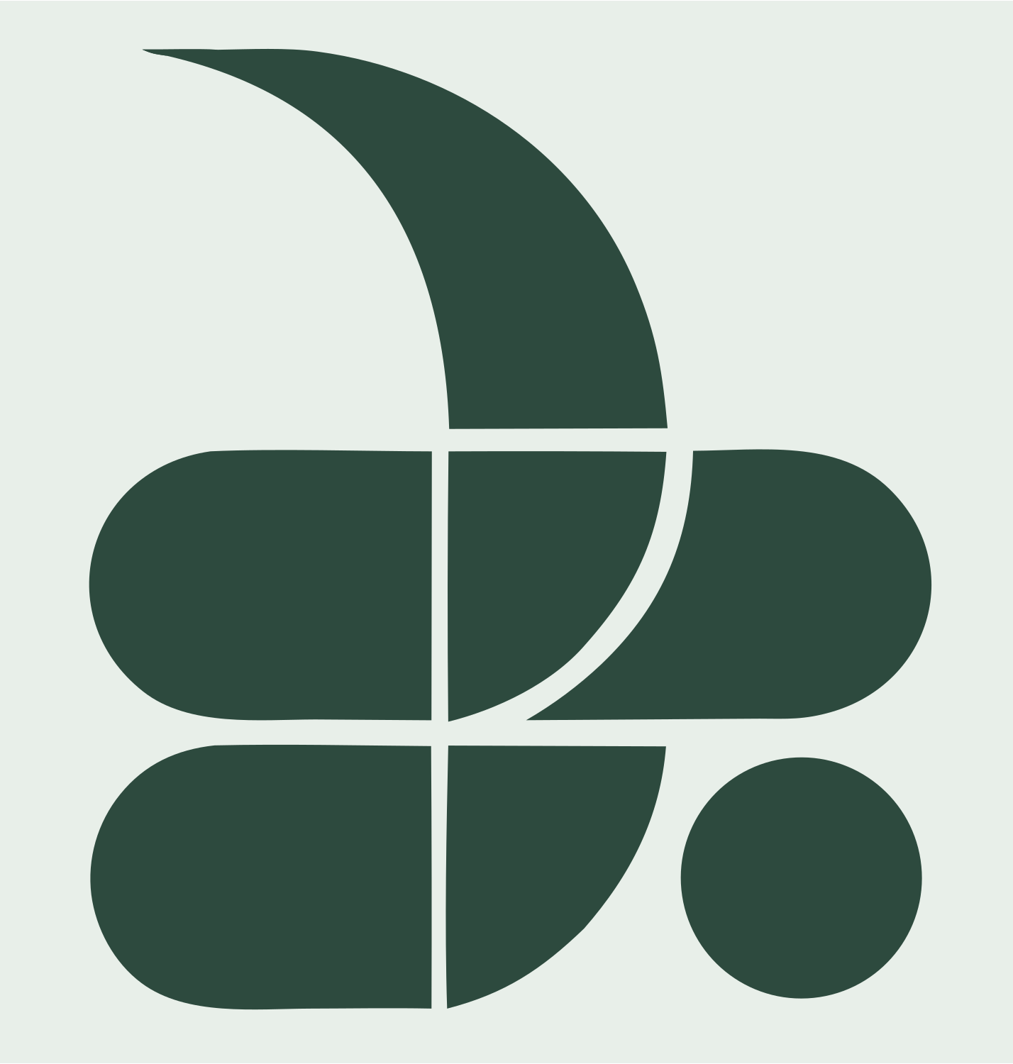 Pictogram Capricorn Crescent Badge #e8efe9/#2d4a3e
