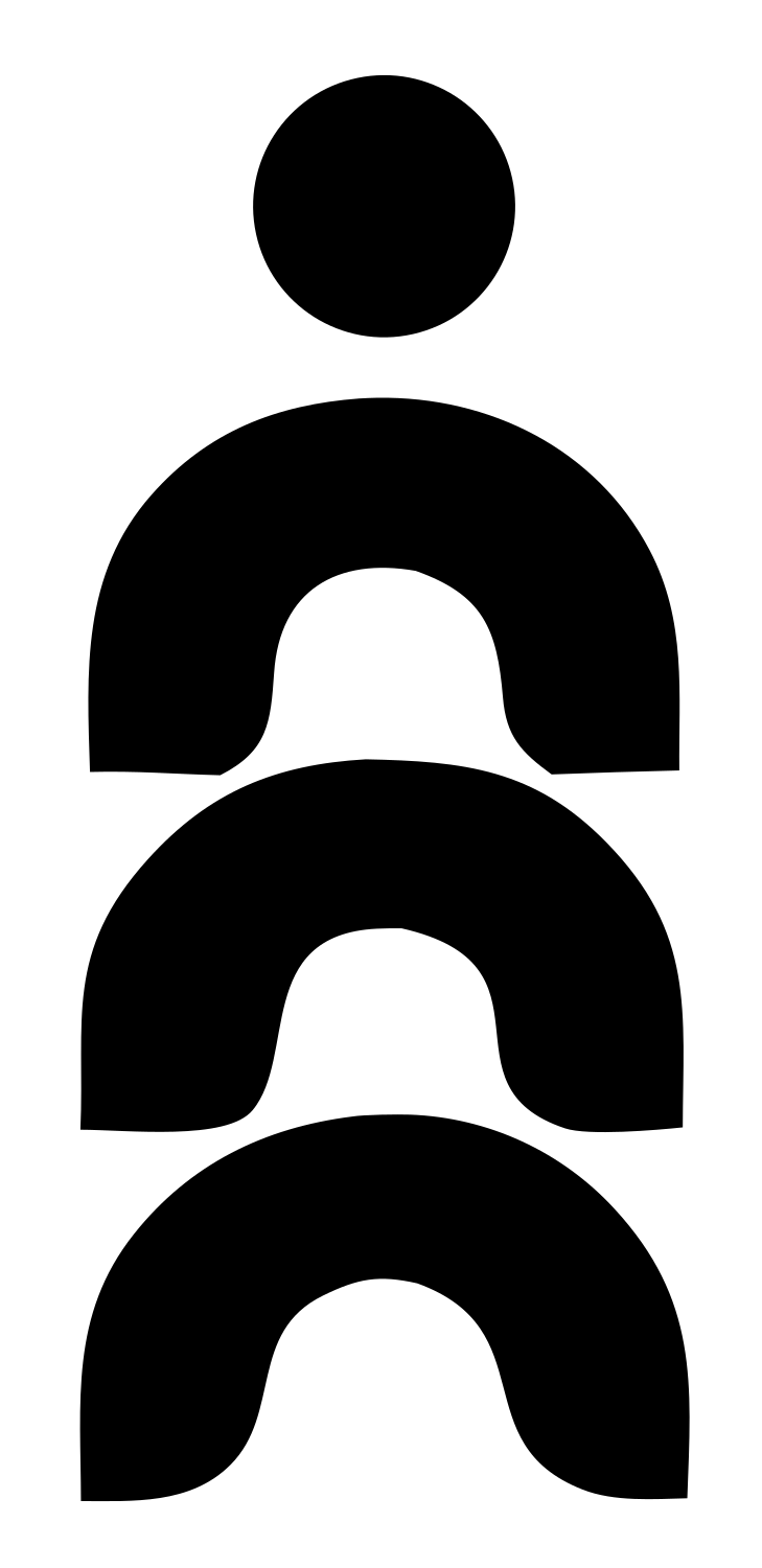 Pictogram Human Figure Emblem #ffffff/#000000