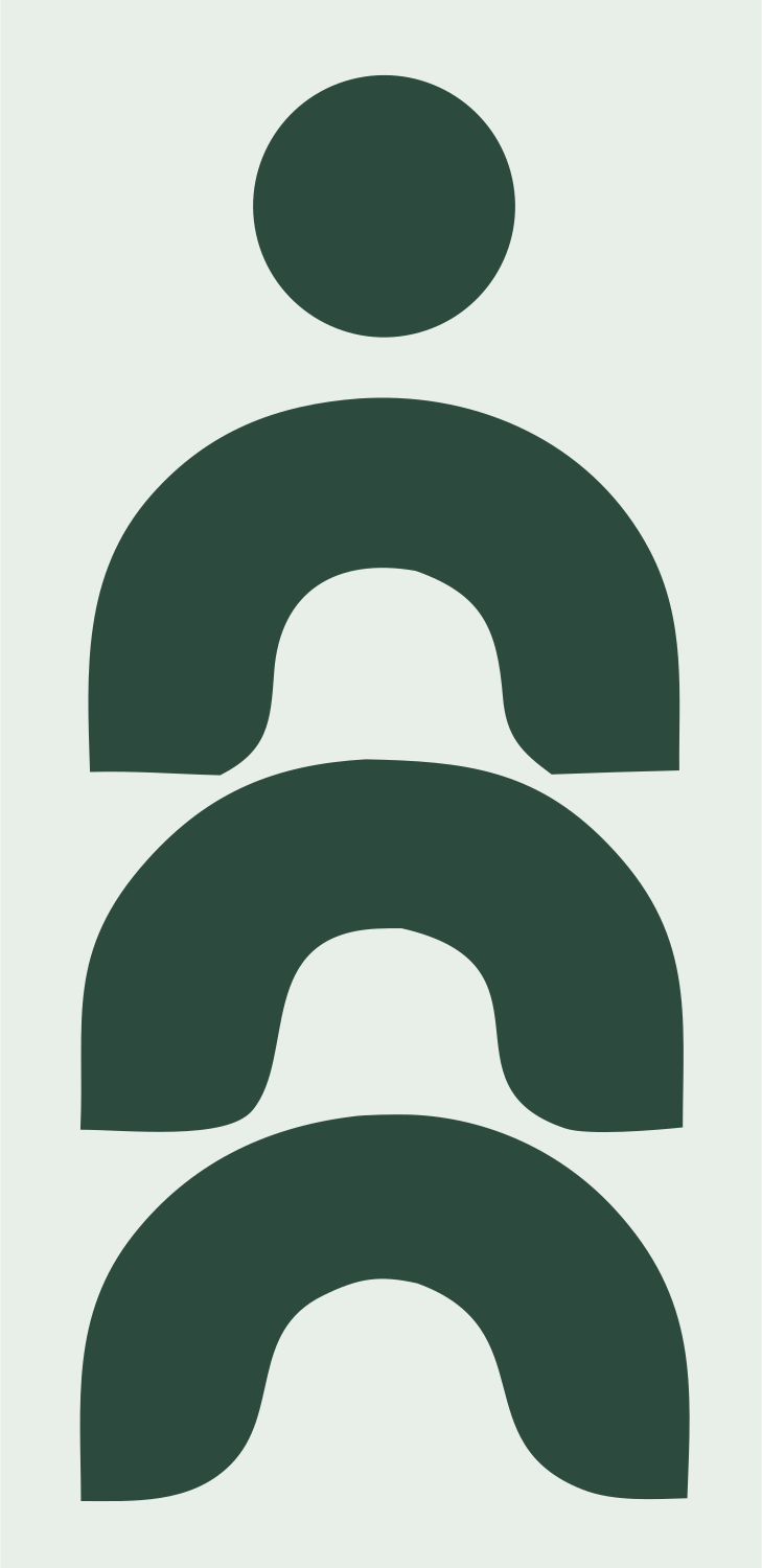 Pictogram Human Figure Emblem #e8efe9/#2d4a3e