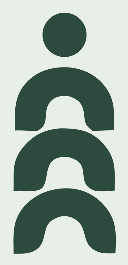 Pictogram Human Figure Emblem #e8efe9/#2d4a3e