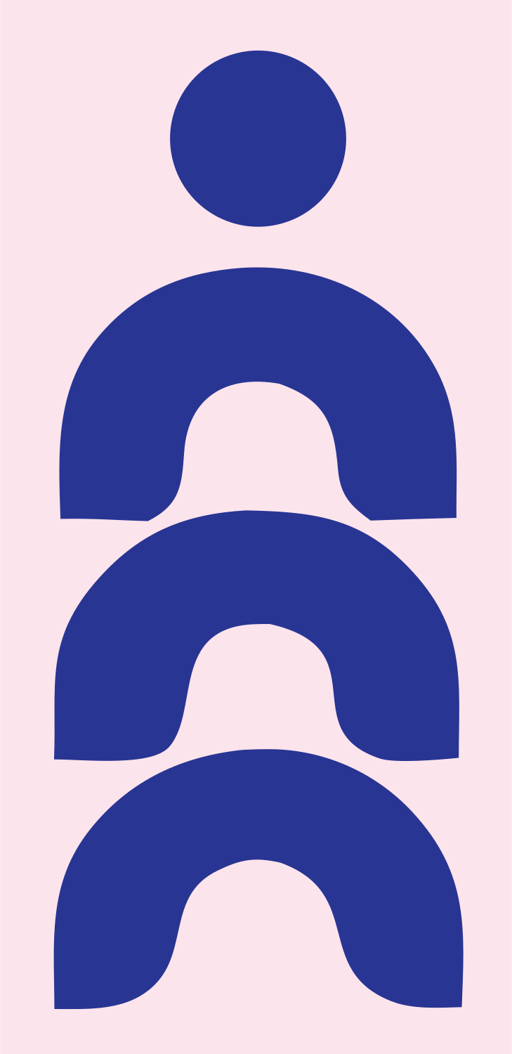 Pictogram Human Figure Emblem #fce4ec/#283593