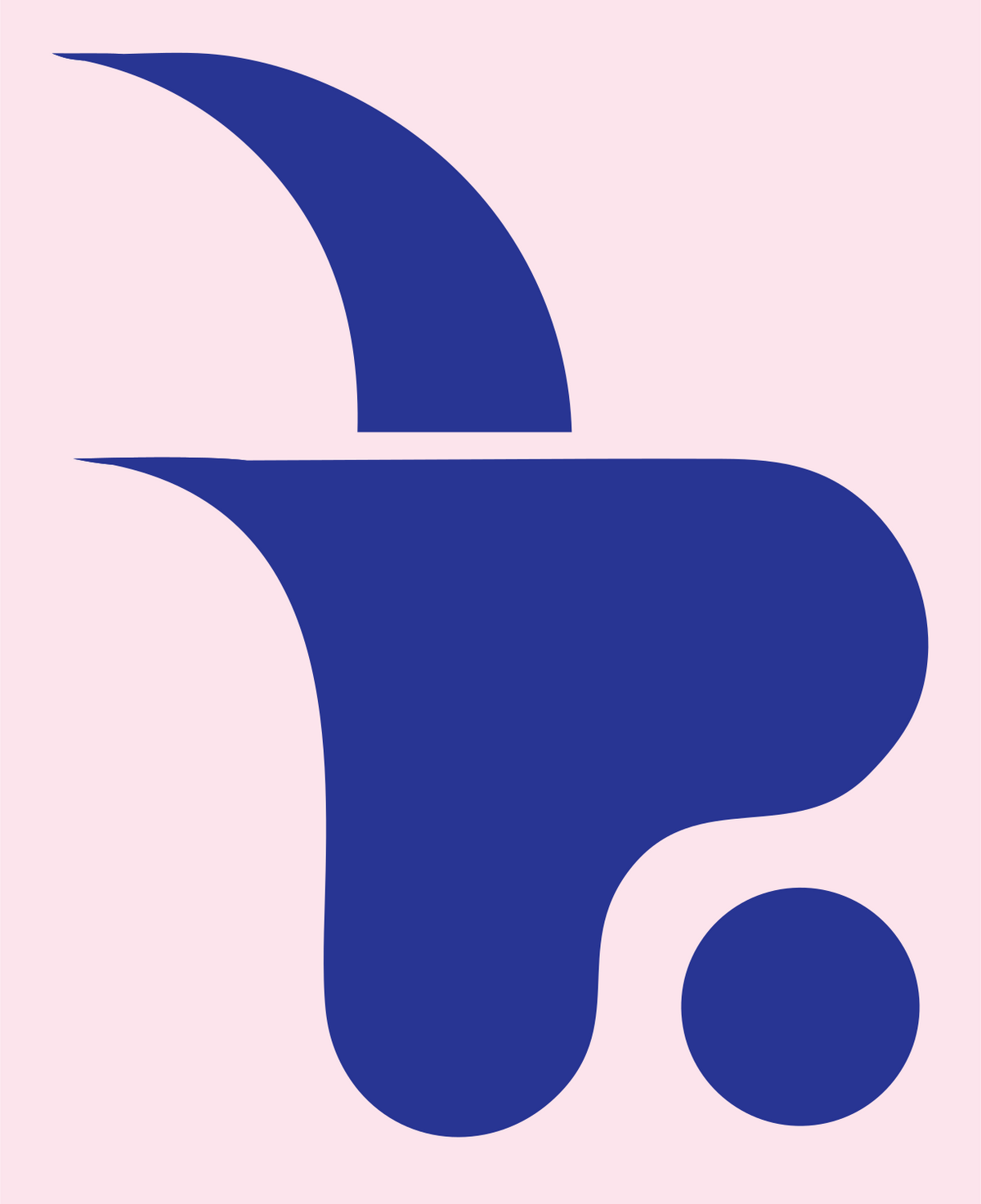 Pictogram Baby Stroller Capricorn Badge #fce4ec/#283593