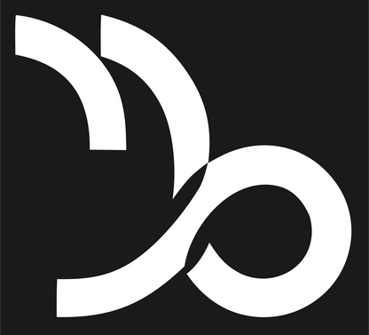 Negative Space Capricorn Curl Logo #1a1a1a/#ffffff