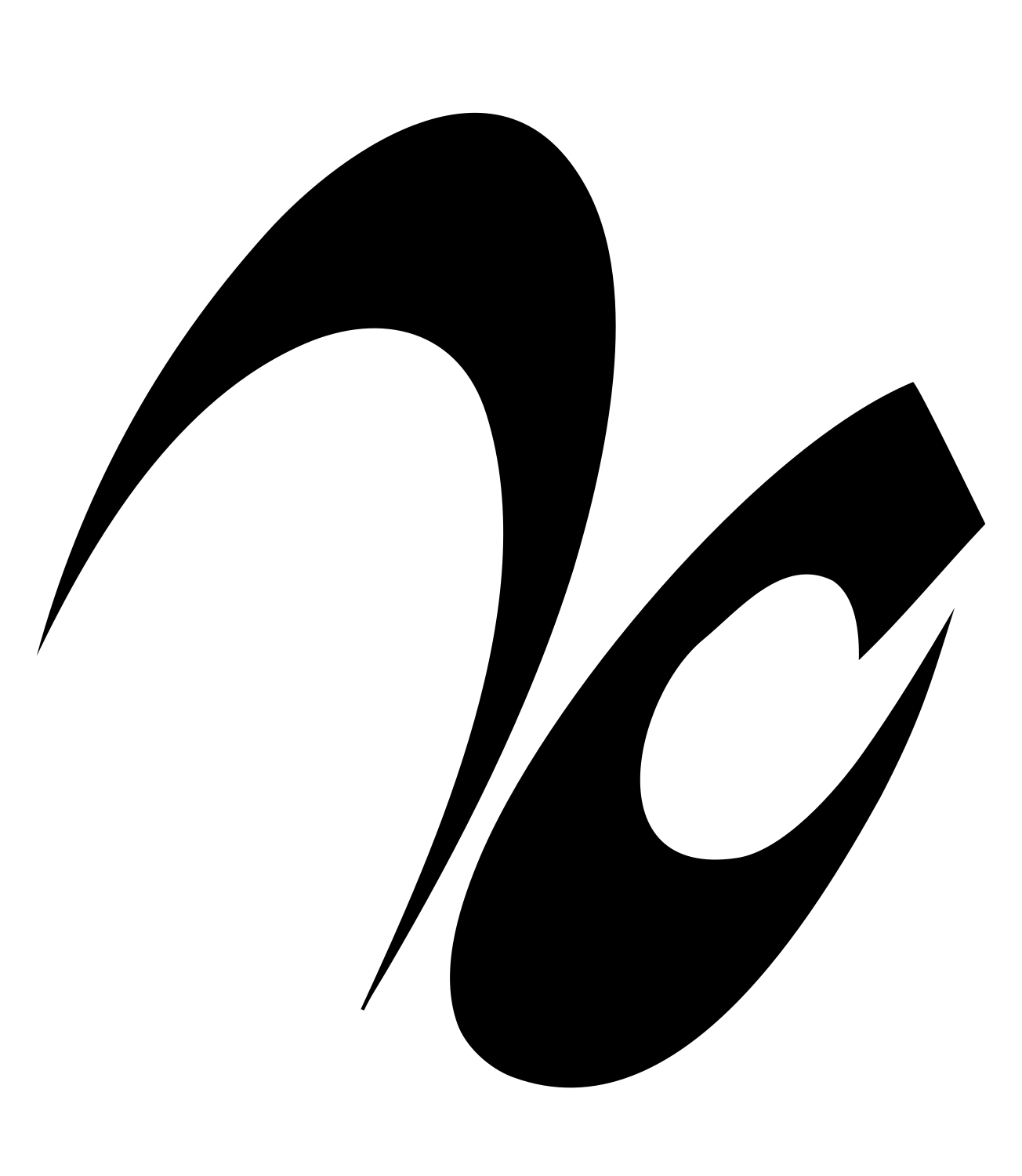 Swooping Dual Crescent Mark #ffffff/#000000