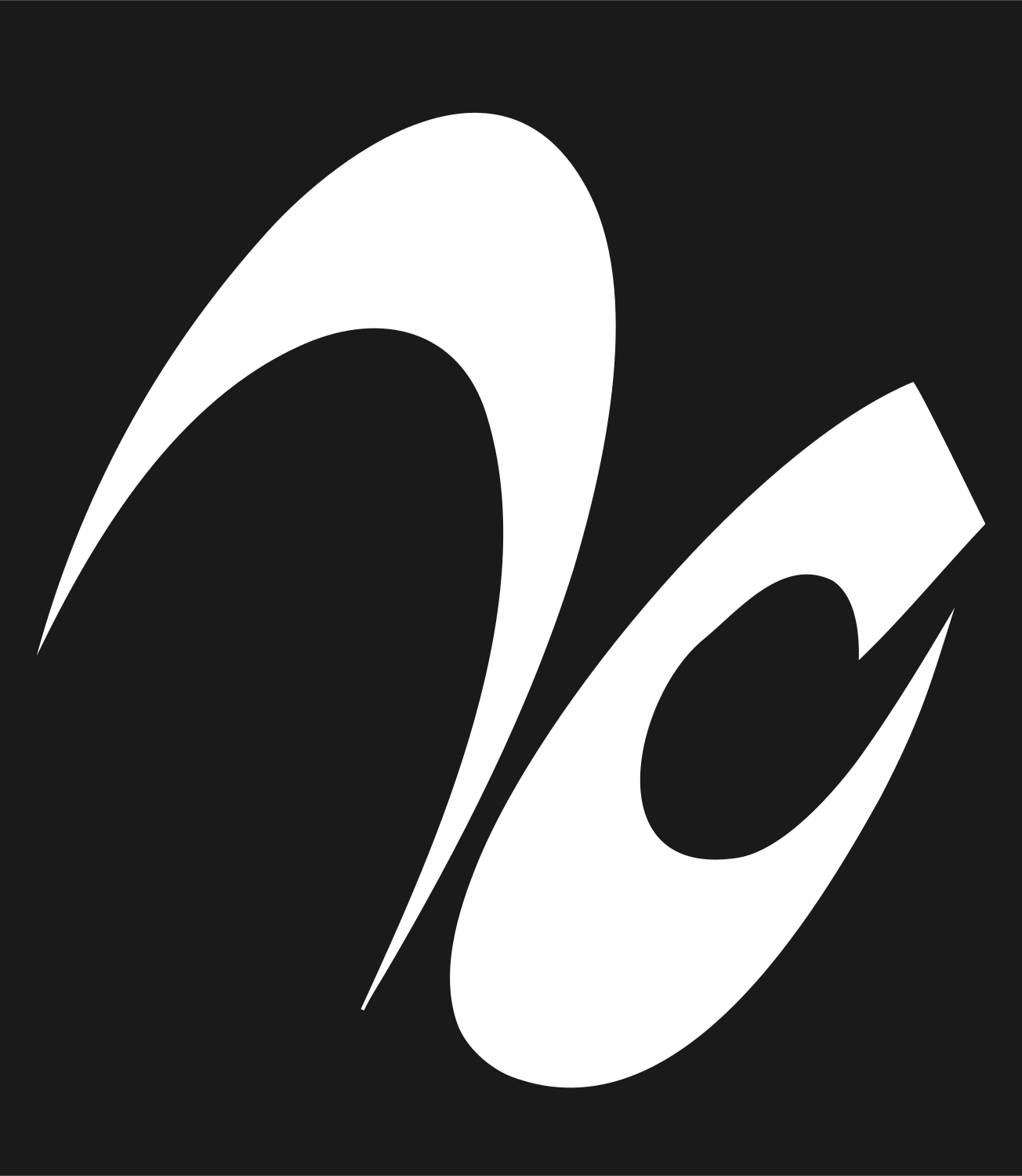 Swooping Dual Crescent Mark #1a1a1a/#ffffff