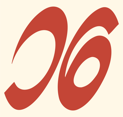 Monoline Double Scroll Emblem #fff8e7/#c44536