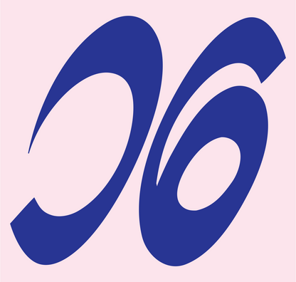 Monoline Double Scroll Emblem #fce4ec/#283593