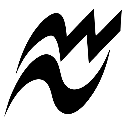 Aquarius Zigzag Logo #ffffff/#000000