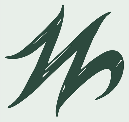 Graffiti Letter M Logo #e8efe9/#2d4a3e