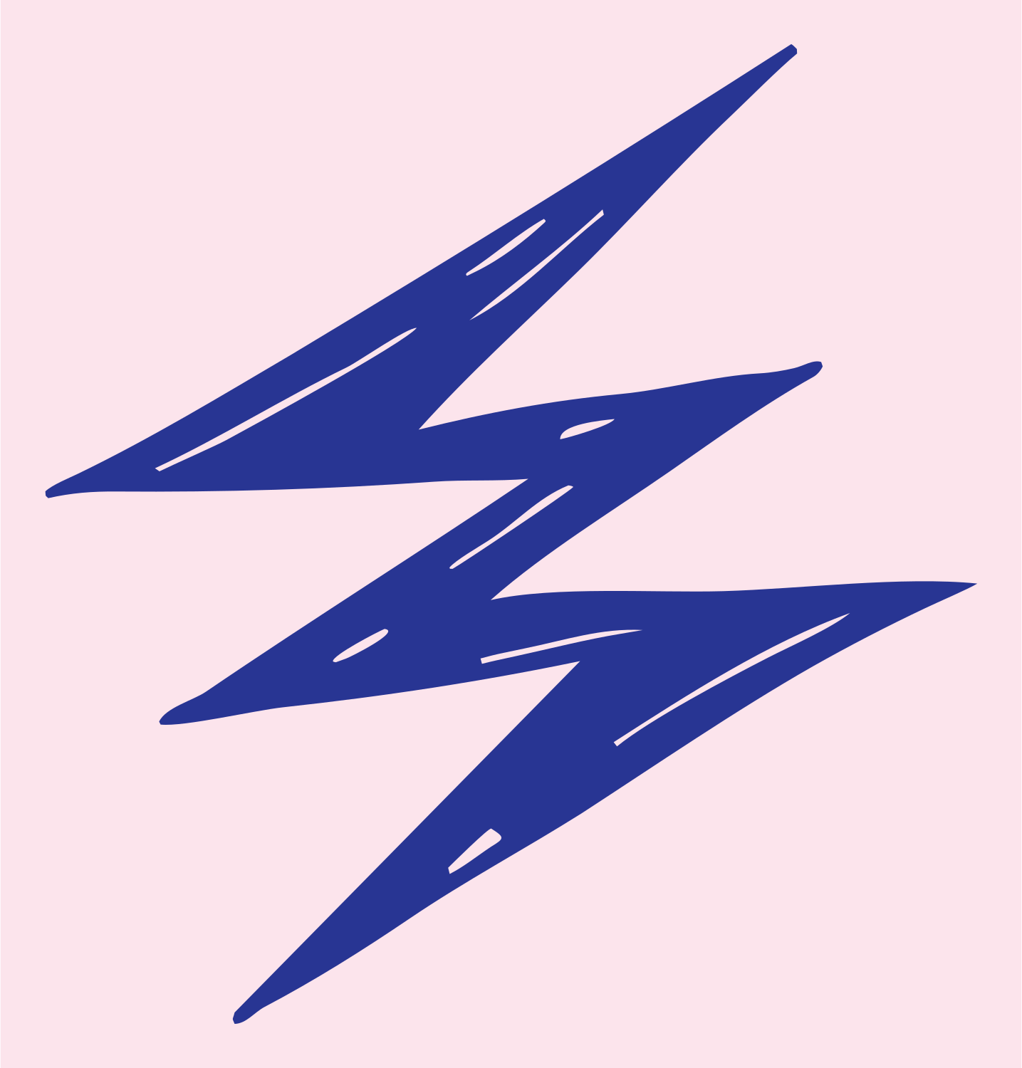 Hand-Drawn Lightning Bolt Icon #fce4ec/#283593