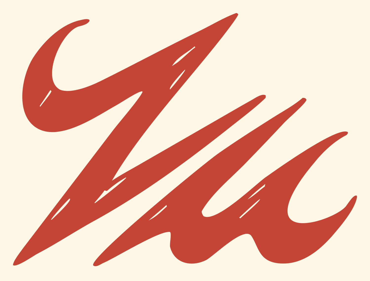 Wild Claw Scratch Emblem #fff8e7/#c44536