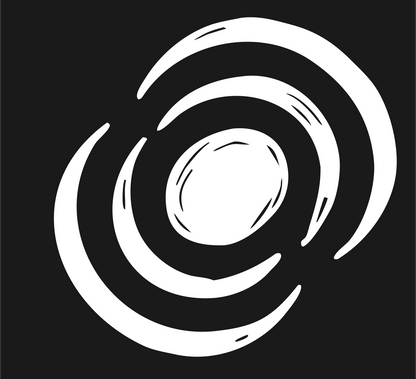 Hand-Drawn Spiral Vortex Mark #1a1a1a/#ffffff