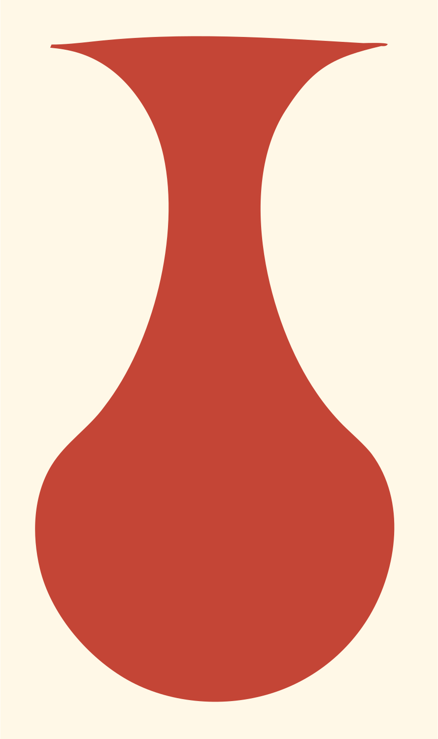 Pictogram Vase Silhouette Logo #fff8e7/#c44536