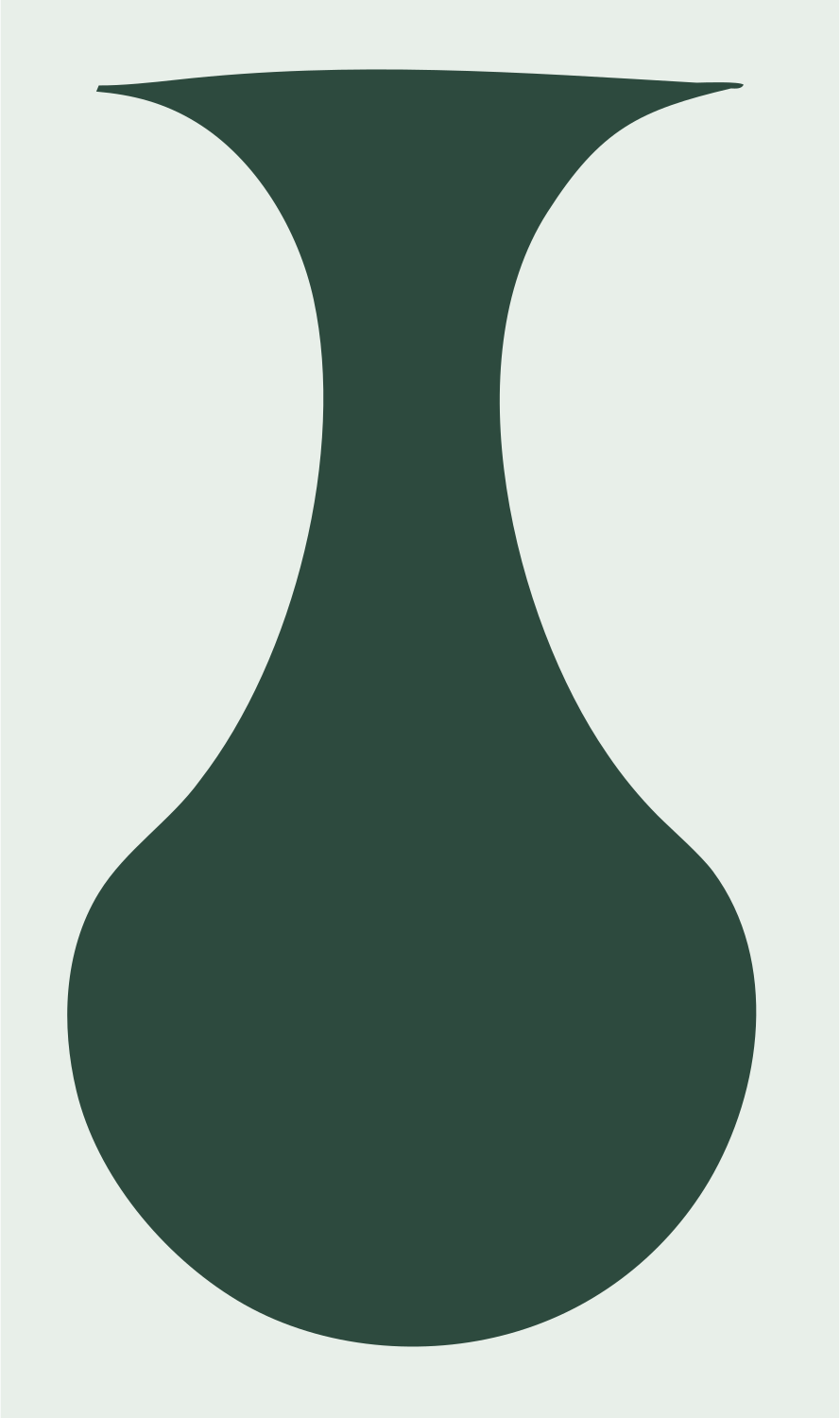 Pictogram Vase Silhouette Logo #e8efe9/#2d4a3e
