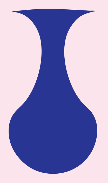 Pictogram Vase Silhouette Logo #fce4ec/#283593