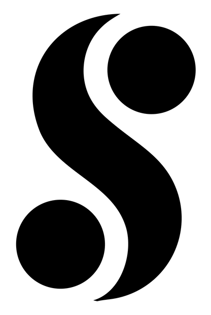 S-Curve Circle Pair Mark #ffffff/#000000