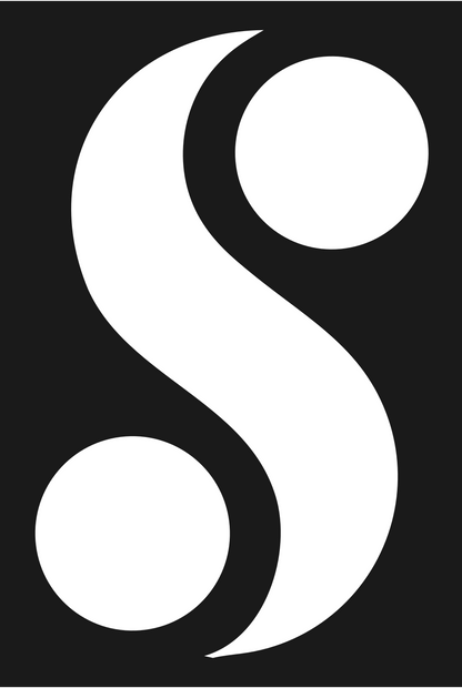 S-Curve Circle Pair Mark #1a1a1a/#ffffff