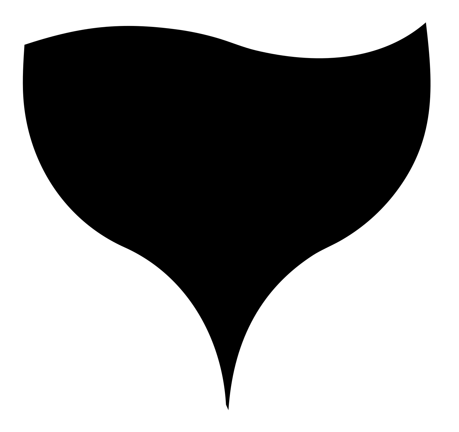 Whale Tail Silhouette Mark #ffffff/#000000