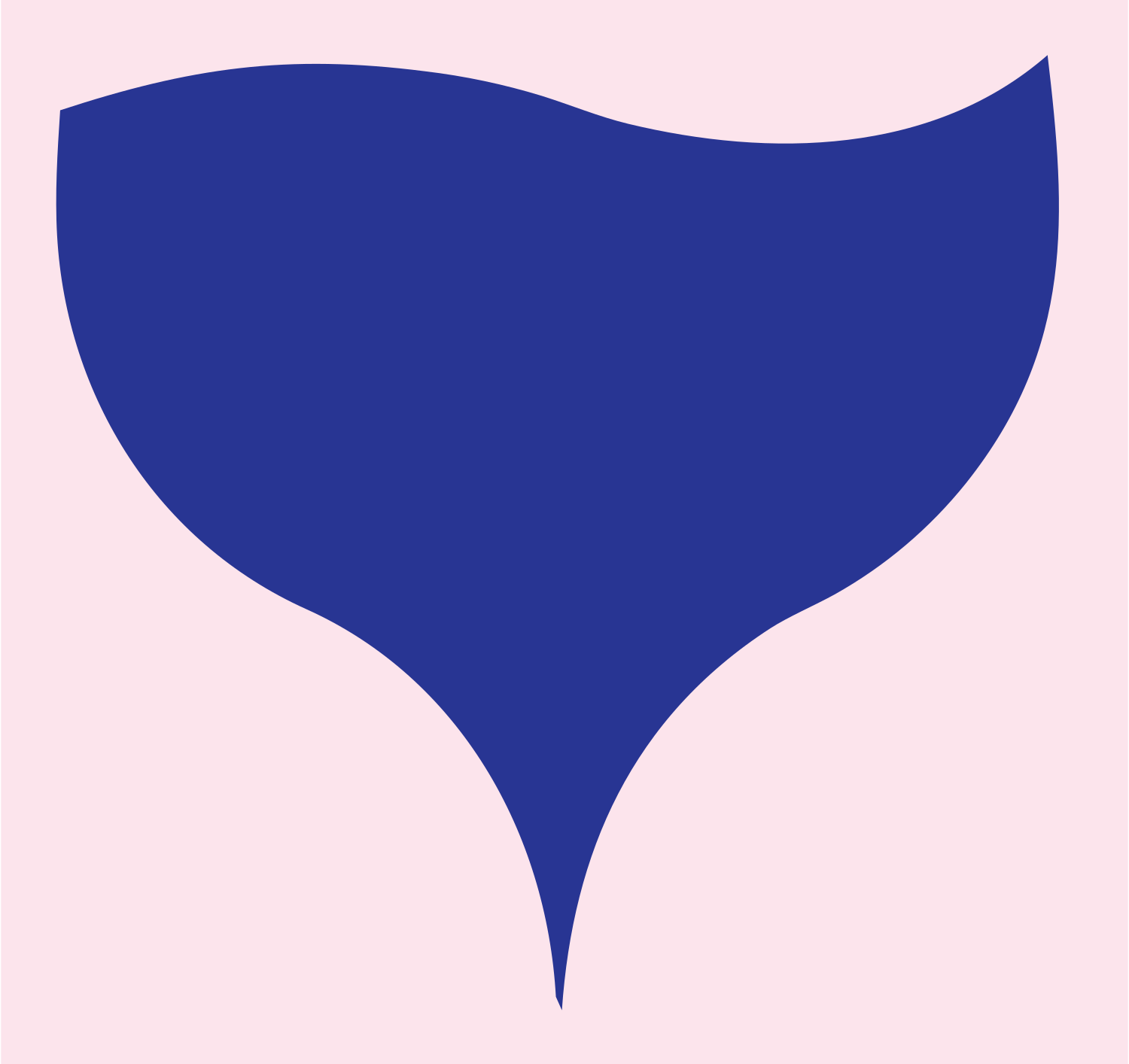 Whale Tail Silhouette Mark #fce4ec/#283593