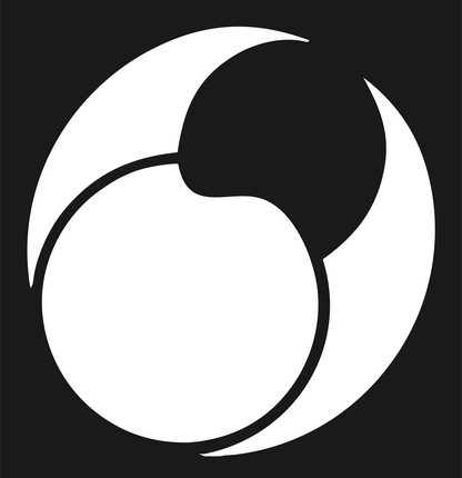 Negative Space Yin Yang Mark #1a1a1a/#ffffff