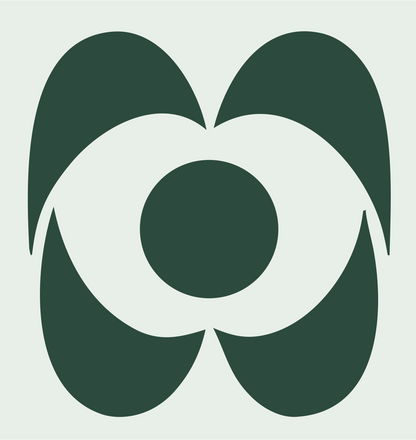 Negative Space Flower Eye Mark #e8efe9/#2d4a3e