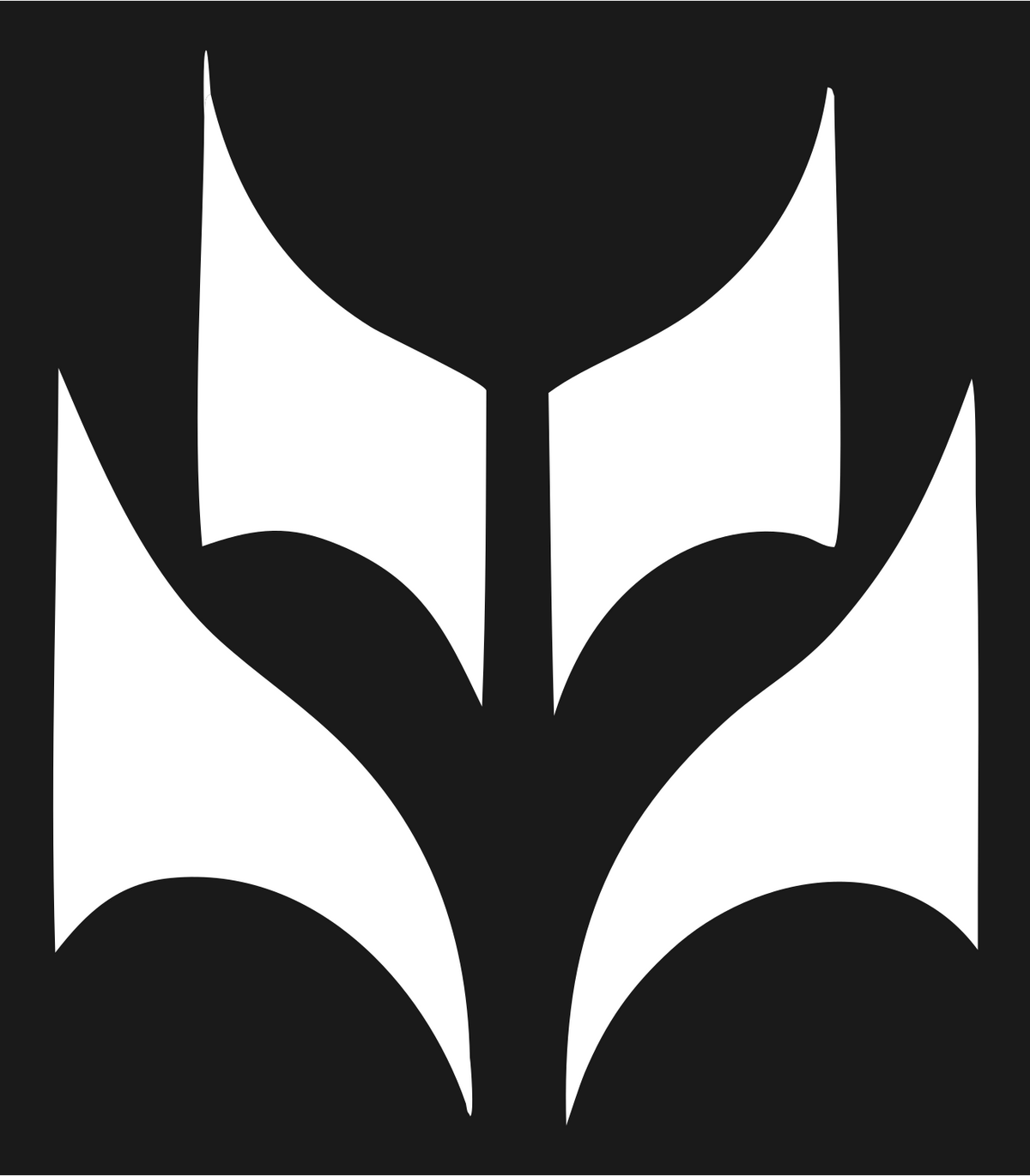 Sharp Tulip Silhouette Mark #1a1a1a/#ffffff