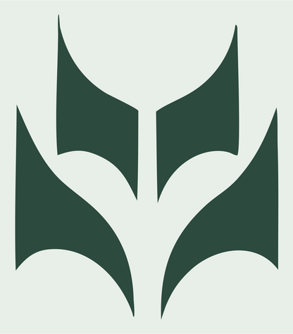 Sharp Tulip Silhouette Mark #e8efe9/#2d4a3e