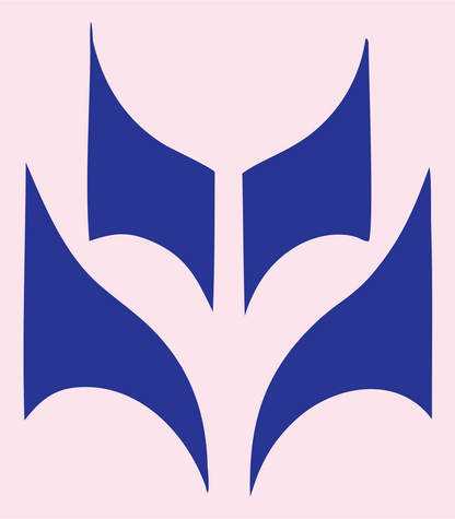 Sharp Tulip Silhouette Mark #fce4ec/#283593
