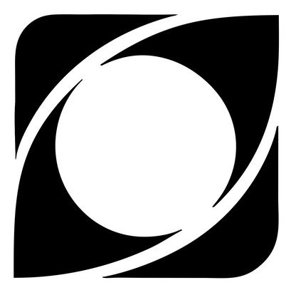Negative Space Vortex Circle Mark #ffffff/#000000
