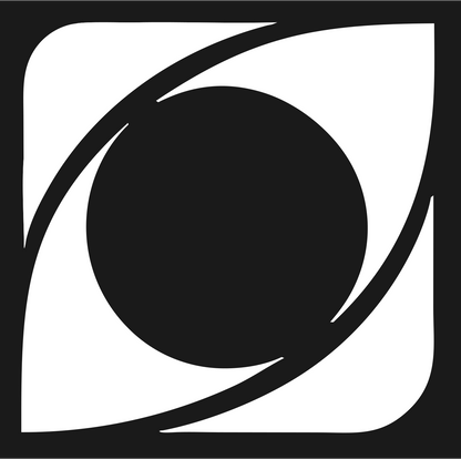 Negative Space Vortex Circle Mark #1a1a1a/#ffffff