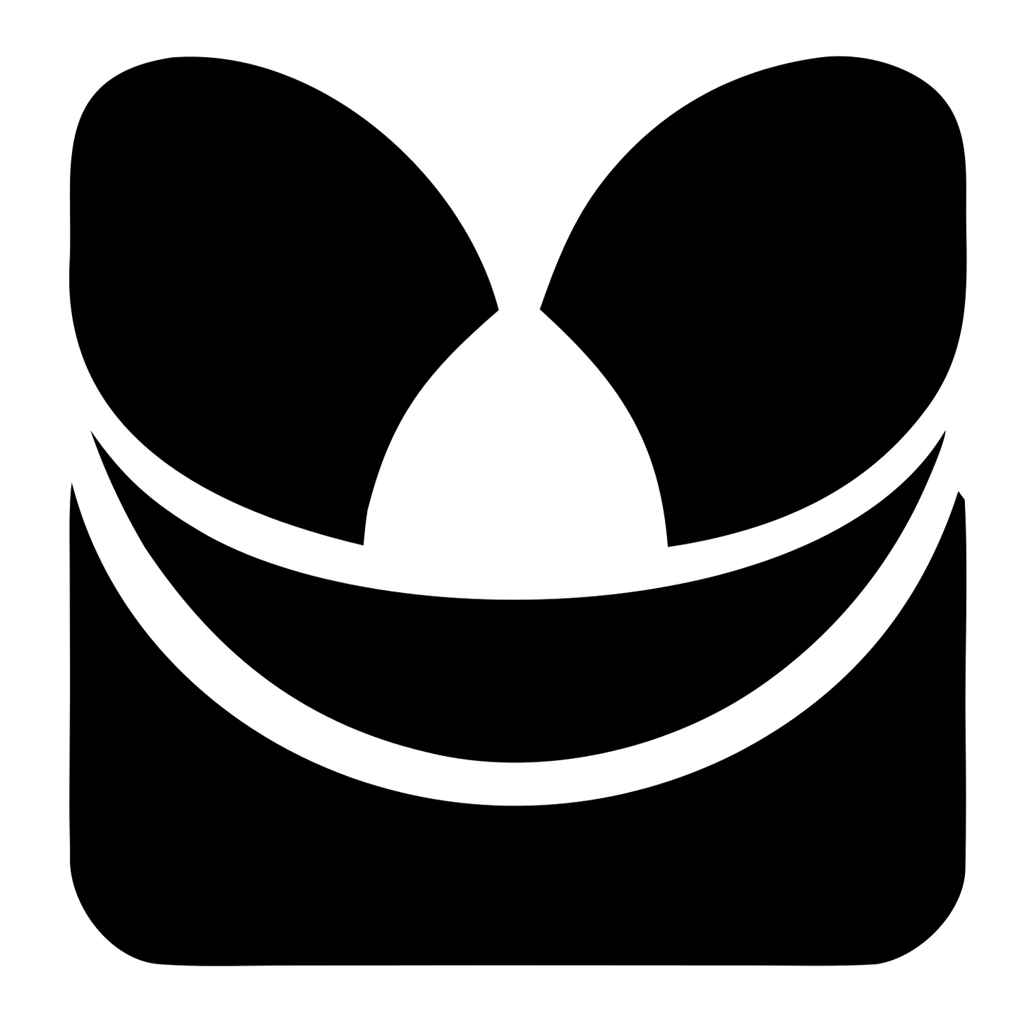 Negative Space Sombrero Hat Badge #ffffff/#000000