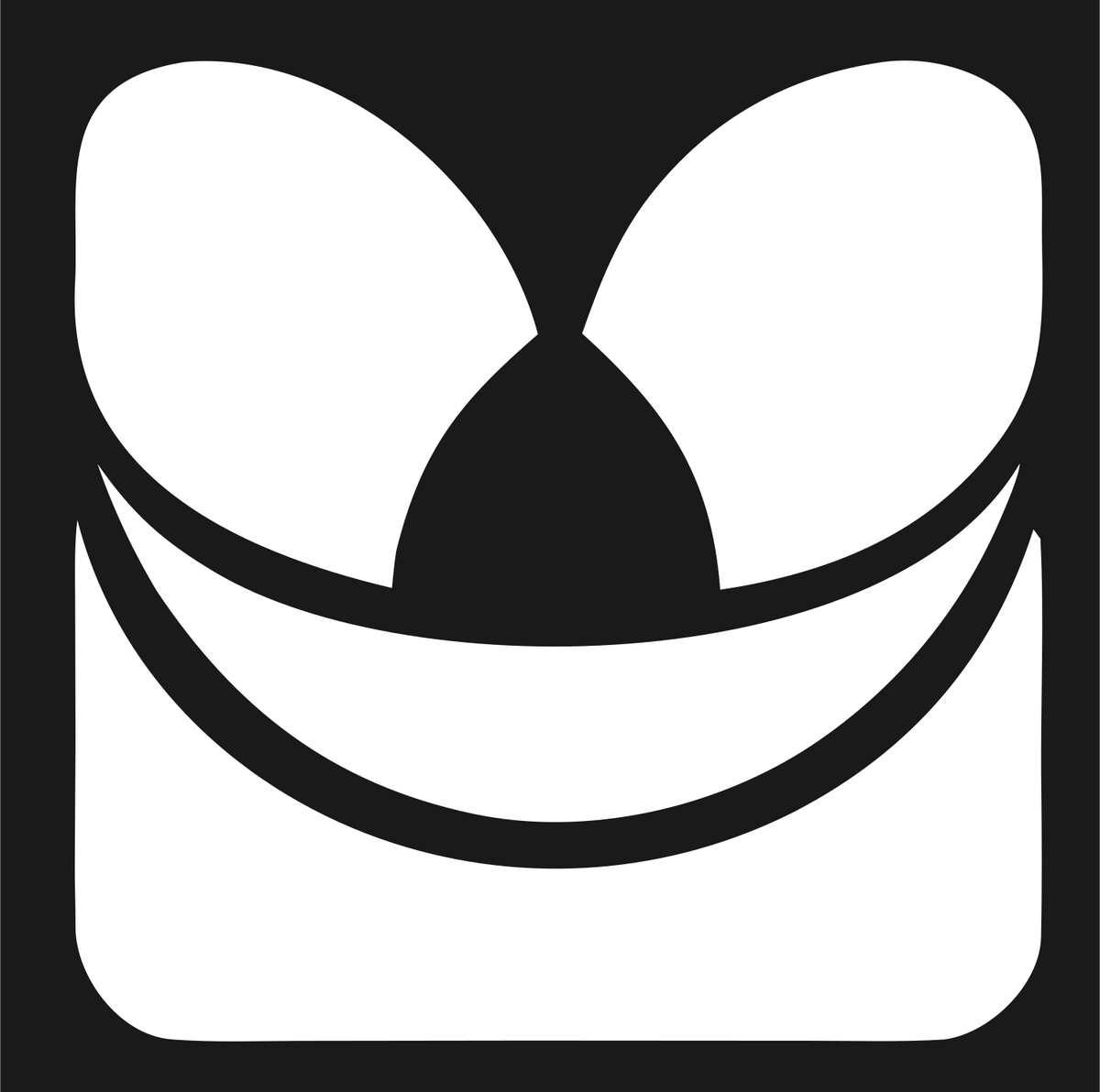 Negative Space Sombrero Hat Badge #1a1a1a/#ffffff