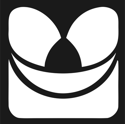 Negative Space Sombrero Hat Badge #1a1a1a/#ffffff