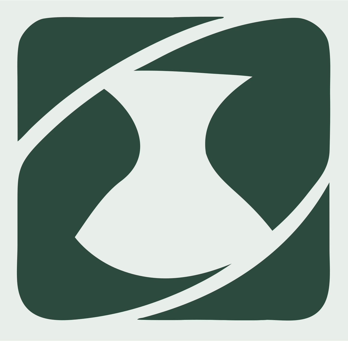 Negative Space Pitcher Badge #e8efe9/#2d4a3e