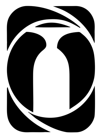 Negative Space Bottle Circle Mark #ffffff/#000000
