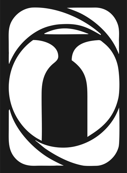 Negative Space Bottle Circle Mark #1a1a1a/#ffffff