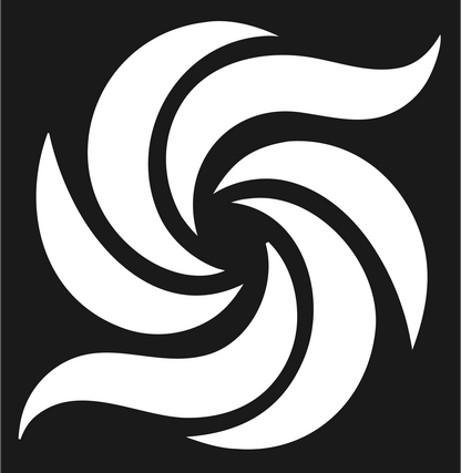 Spiral Vortex Rotation Mark #1a1a1a/#ffffff