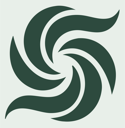 Spiral Vortex Rotation Mark #e8efe9/#2d4a3e