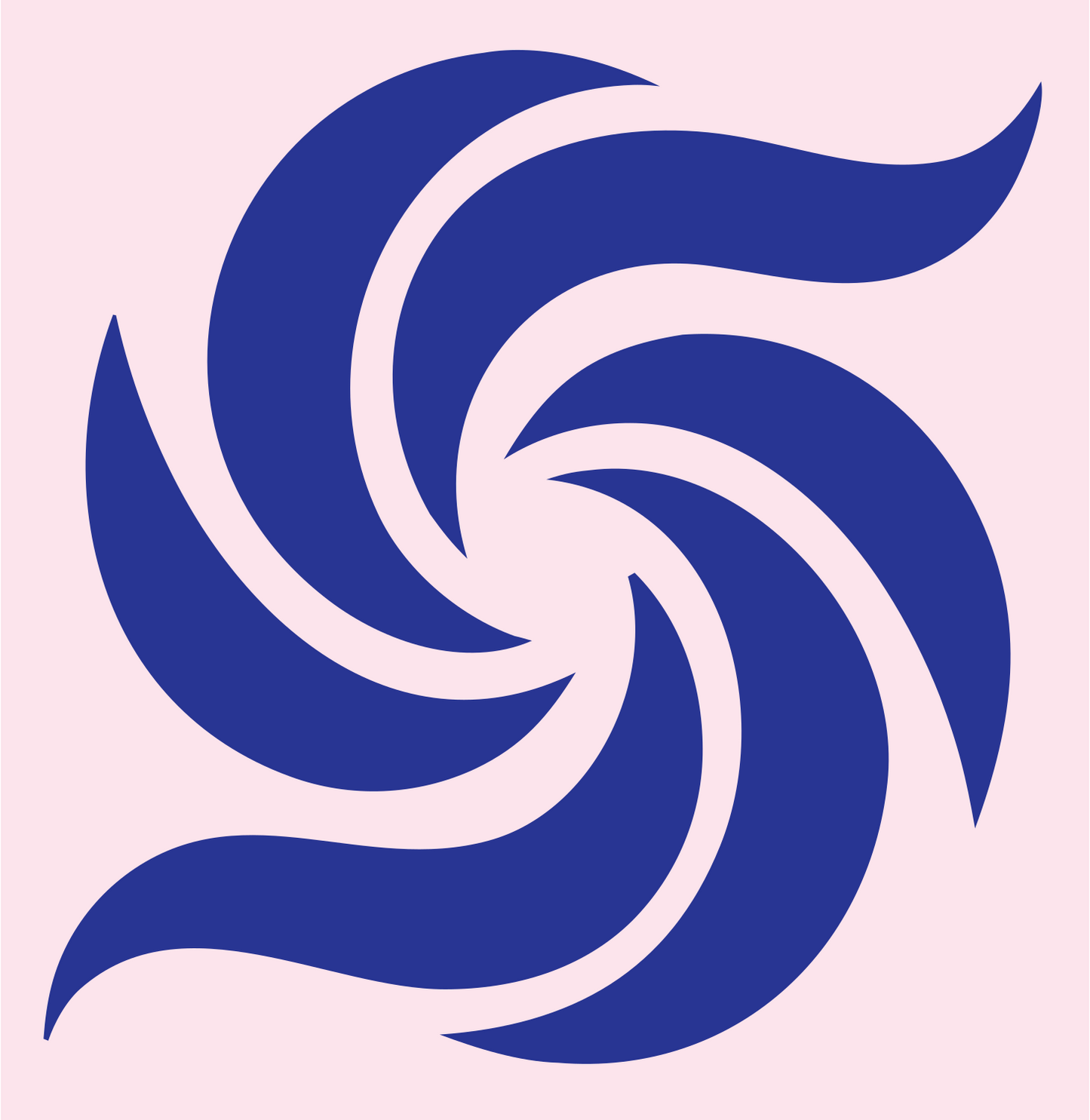 Spiral Vortex Rotation Mark #fce4ec/#283593