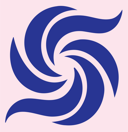 Spiral Vortex Rotation Mark #fce4ec/#283593