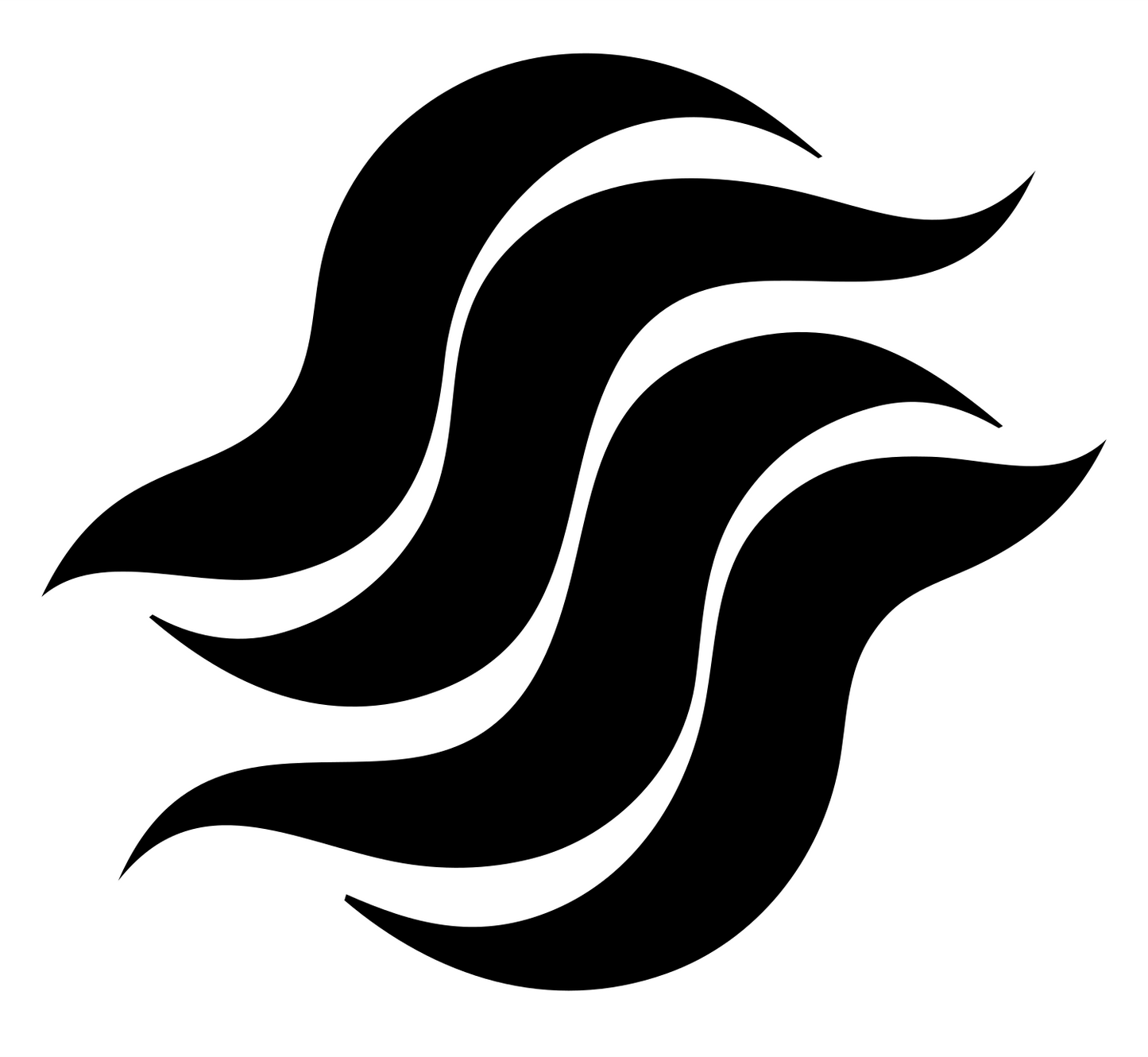 Triple Wave Flame Mark #ffffff/#000000