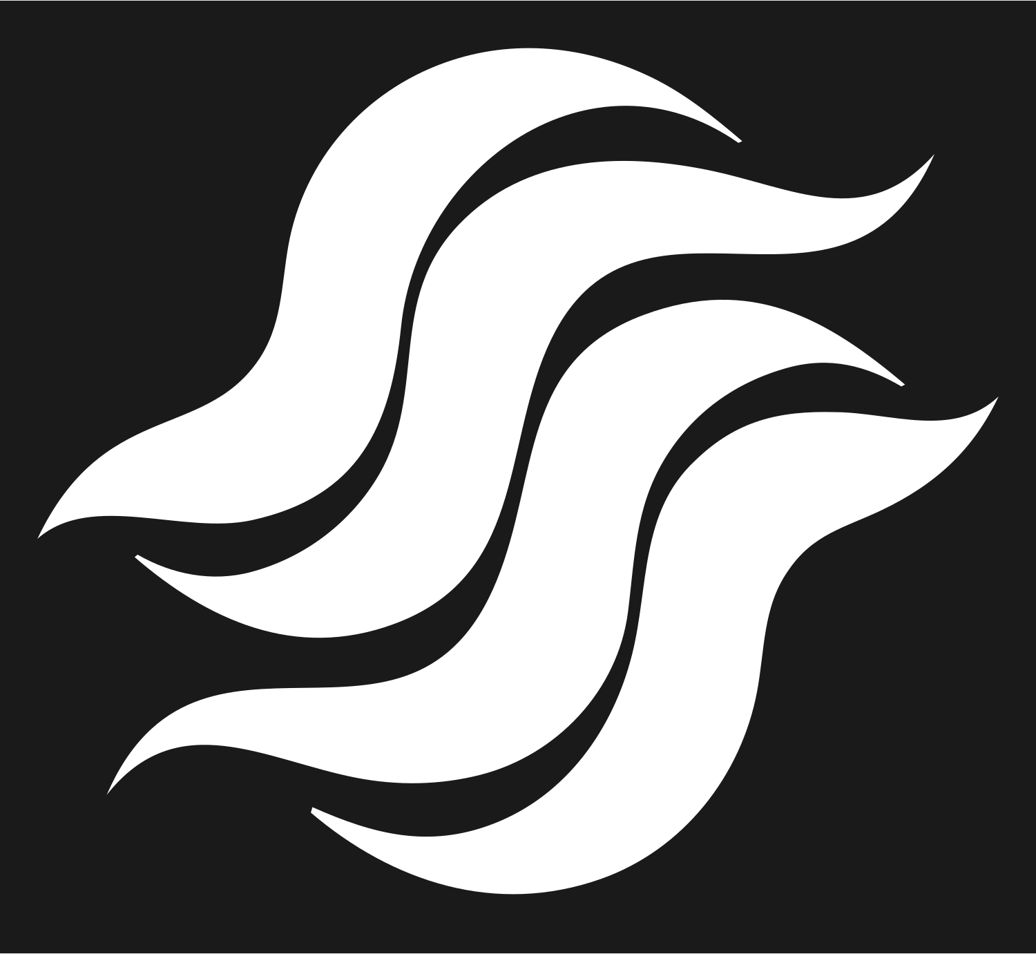 Triple Wave Flame Mark #1a1a1a/#ffffff