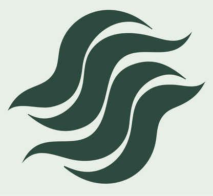 Triple Wave Flame Mark #e8efe9/#2d4a3e