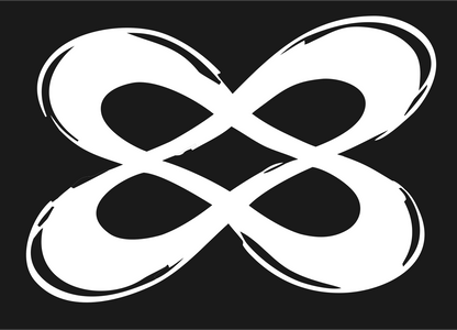 Hand-Drawn Double Infinity Mark #1a1a1a/#ffffff