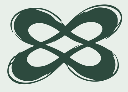 Hand-Drawn Double Infinity Mark #e8efe9/#2d4a3e