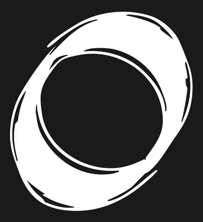 Hand-Drawn Ring Circle Mark #1a1a1a/#ffffff