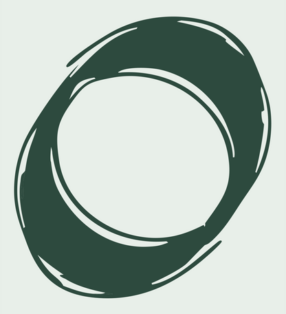 Hand-Drawn Ring Circle Mark #e8efe9/#2d4a3e