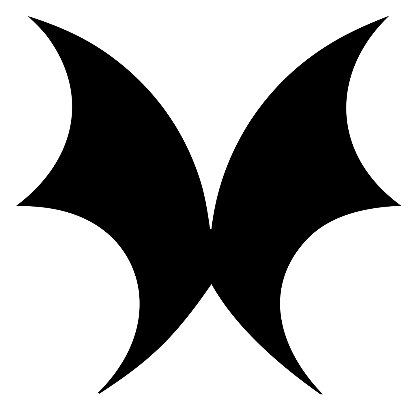 Dark Wing Butterfly Mark #ffffff/#000000