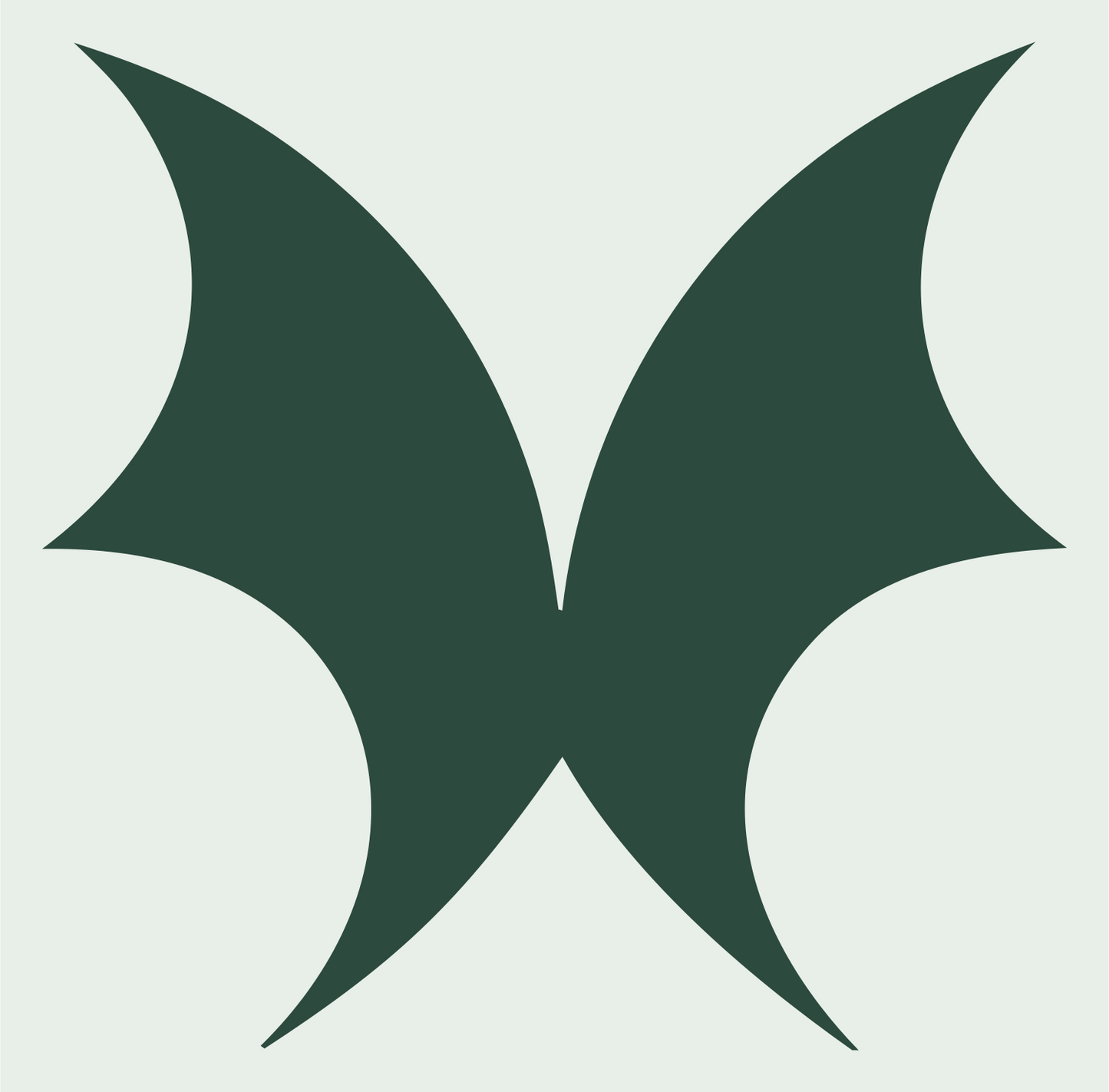 Dark Wing Butterfly Mark #e8efe9/#2d4a3e
